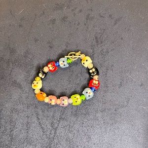 Glass cat bead bracelet